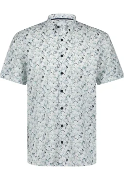 Heren overhemd km casual grijs