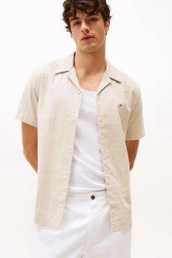 Heren overhemd km casual bruin