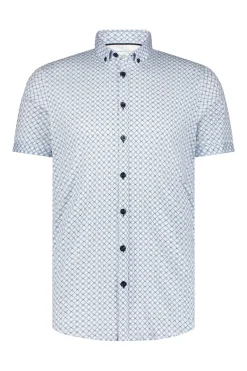 Heren overhemd km casual blauw