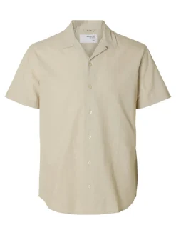 Heren overhemd km casual ecru