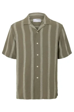 Heren overhemd km casual groen