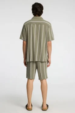 Heren overhemd km casual groen