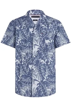 Heren overhemd km casual blauw