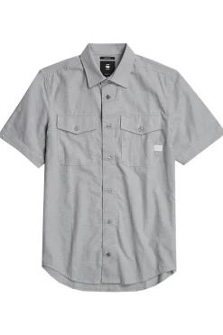 Heren overhemd km casual grijs