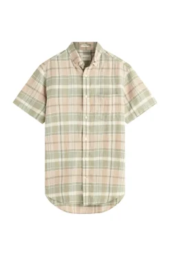 Heren overhemd km casual bruin