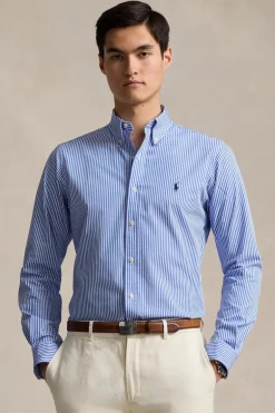 Heren overhemd lm casual blauw