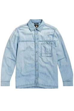 Heren overhemd lm casual blauw