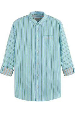 Heren overhemd lm casual blauw