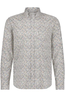 Heren overhemd lm casual wit