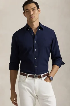 Heren overhemd lm casual blauw