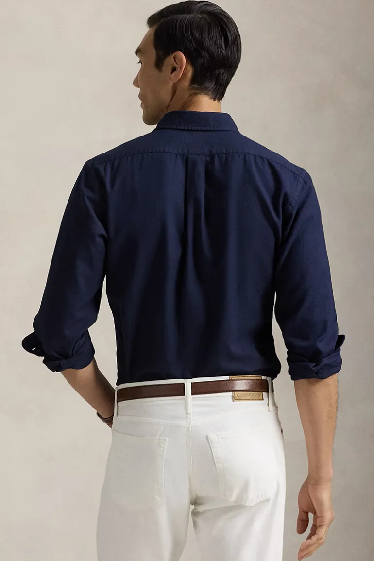 Heren overhemd lm casual blauw