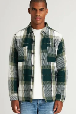 Heren overhemd lm casual groen