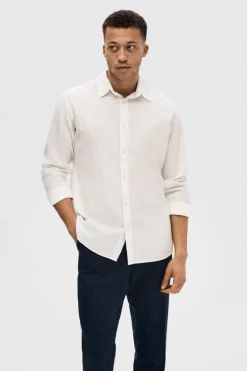 Heren overhemd lm casual wit