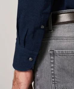 Heren overhemd lm casual blauw