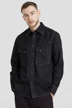 Heren overhemd lm casual blauw