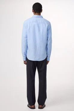 Heren overhemd lm casual blauw