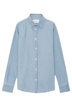 Heren overhemd lm casual blauw