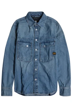 Heren overhemd lm casual blauw