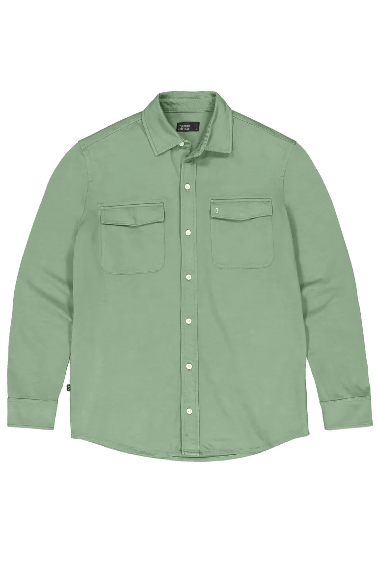 Heren overhemd lm casual groen