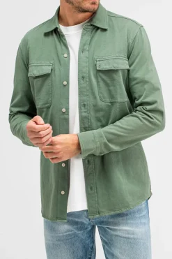 Heren overhemd lm casual groen