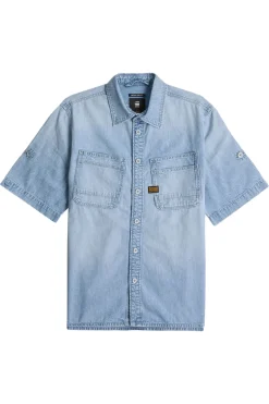 Heren overhemd lm casual blauw