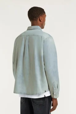 Heren overhemd lm casual blauw