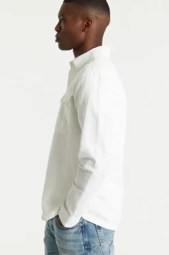 Heren overhemd lm casual wit