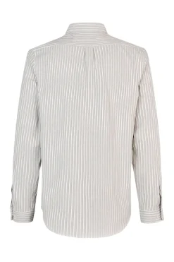 Heren overhemd lm casual bruin