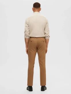 Heren overhemd lm casual bruin