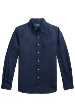 Heren overhemd lm casual blauw