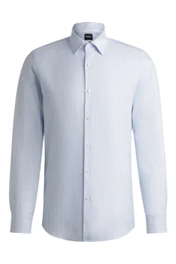 Heren overhemd lm casual blauw