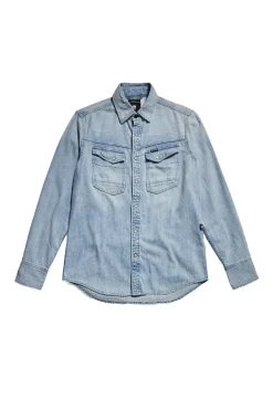 Heren overhemd lm casual blauw