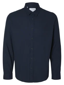 Heren overhemd lm casual blauw
