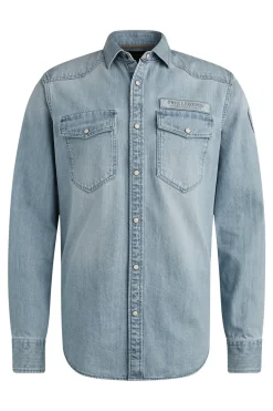 Heren overhemd lm casual blauw