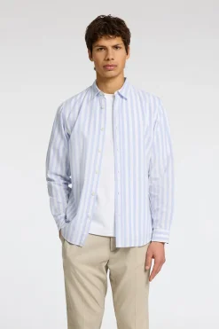 Heren overhemd lm casual blauw