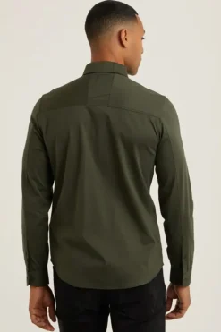 Heren overhemd lm casual groen