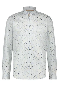 Heren overhemd lm casual ecru