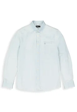 Heren overhemd lm casual blauw
