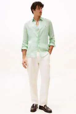 Heren overhemd lm casual groen