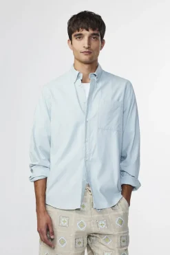 Heren overhemd lm casual blauw