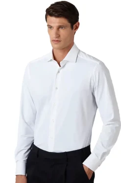 Heren overhemd lm casual wit