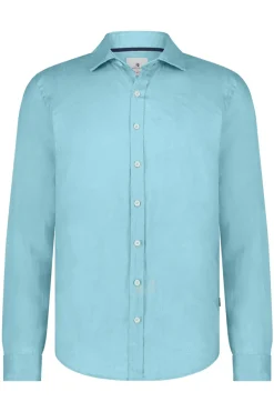 Heren overhemd lm casual blauw