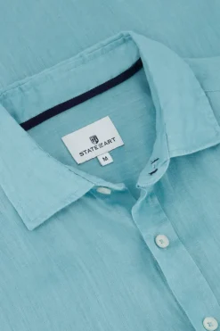 Heren overhemd lm casual blauw