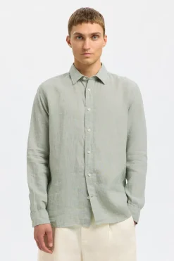 Heren overhemd lm casual groen