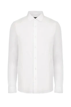 Heren overhemd lm casual wit