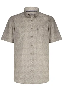 Heren overhemd lm casual bruin
