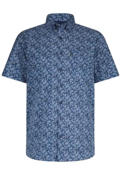 Heren overhemd lm casual blauw