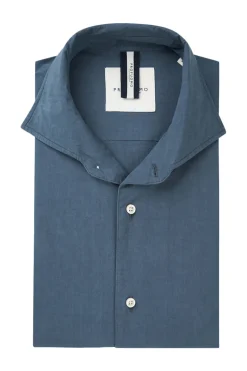 Heren overhemd lm casual blauw