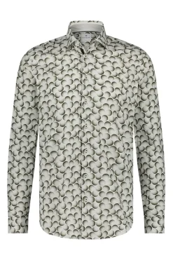 Heren overhemd lm casual groen