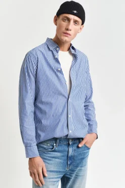 Heren overhemd lm casual blauw